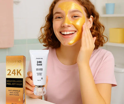 24K Gold Peel-Off Face Mask for Deep Cleansing & Pore Minimising (60ml) | Ammuri-0