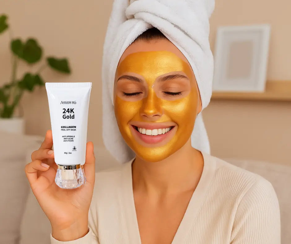 24K Gold Peel-Off Face Mask for Deep Cleansing & Pore Minimising (60ml) | Ammuri-2