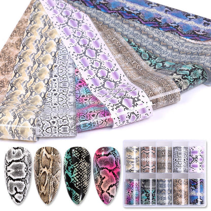 Nail Sticker Snake Paper Starry Sky-1